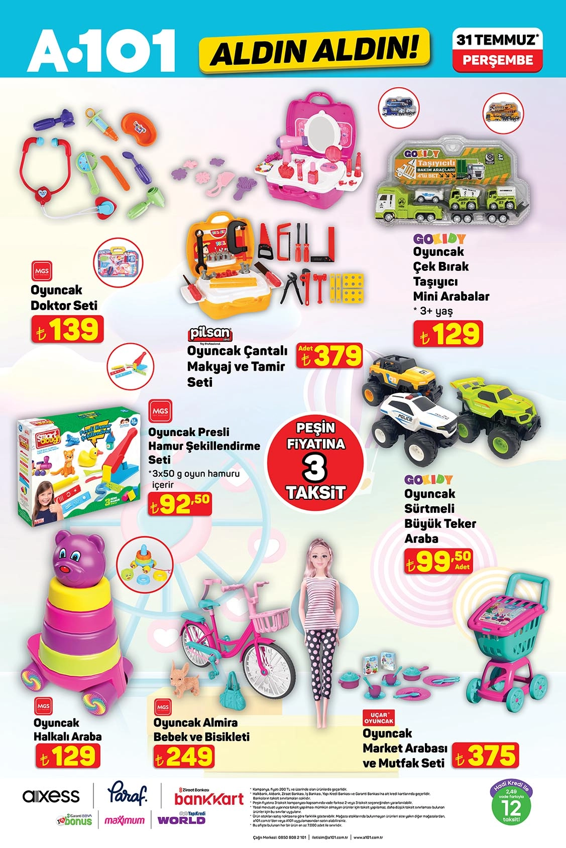 A101 31 Temmuz oyuncak kampanyası