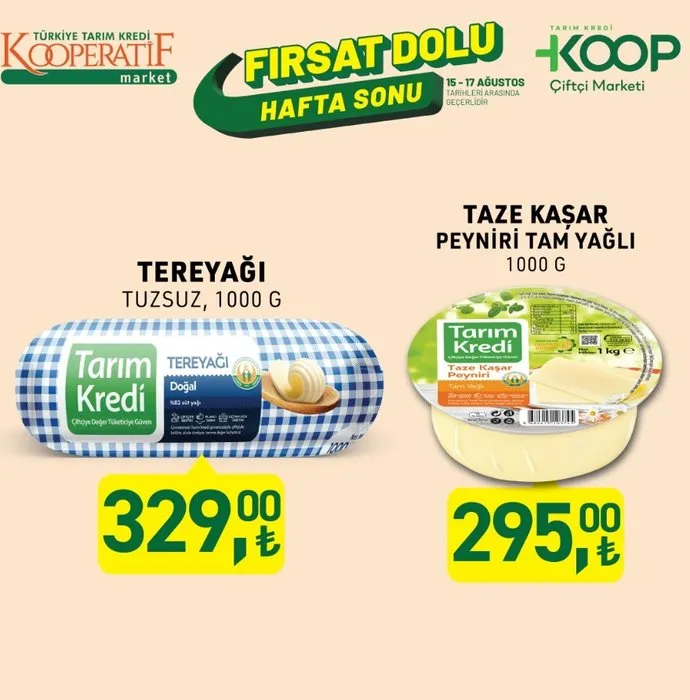 Tarım Kredi peynir ve tereyağı indirimleri
