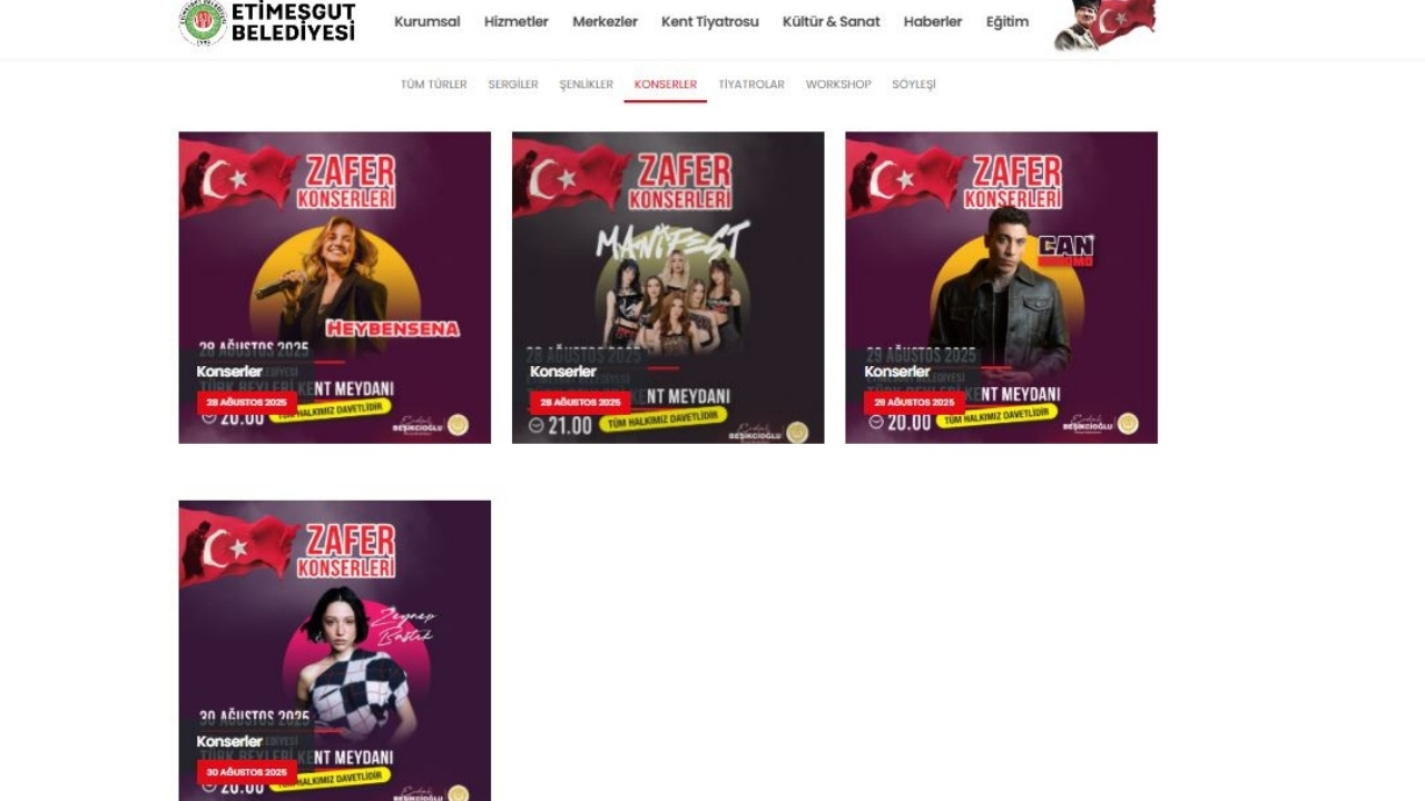 Ankara Etimesgut 30 Ağustos konser