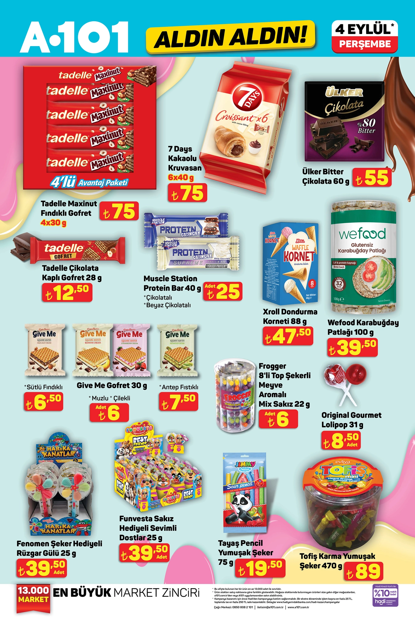 A101 4 Eylül çikolata şekerleme