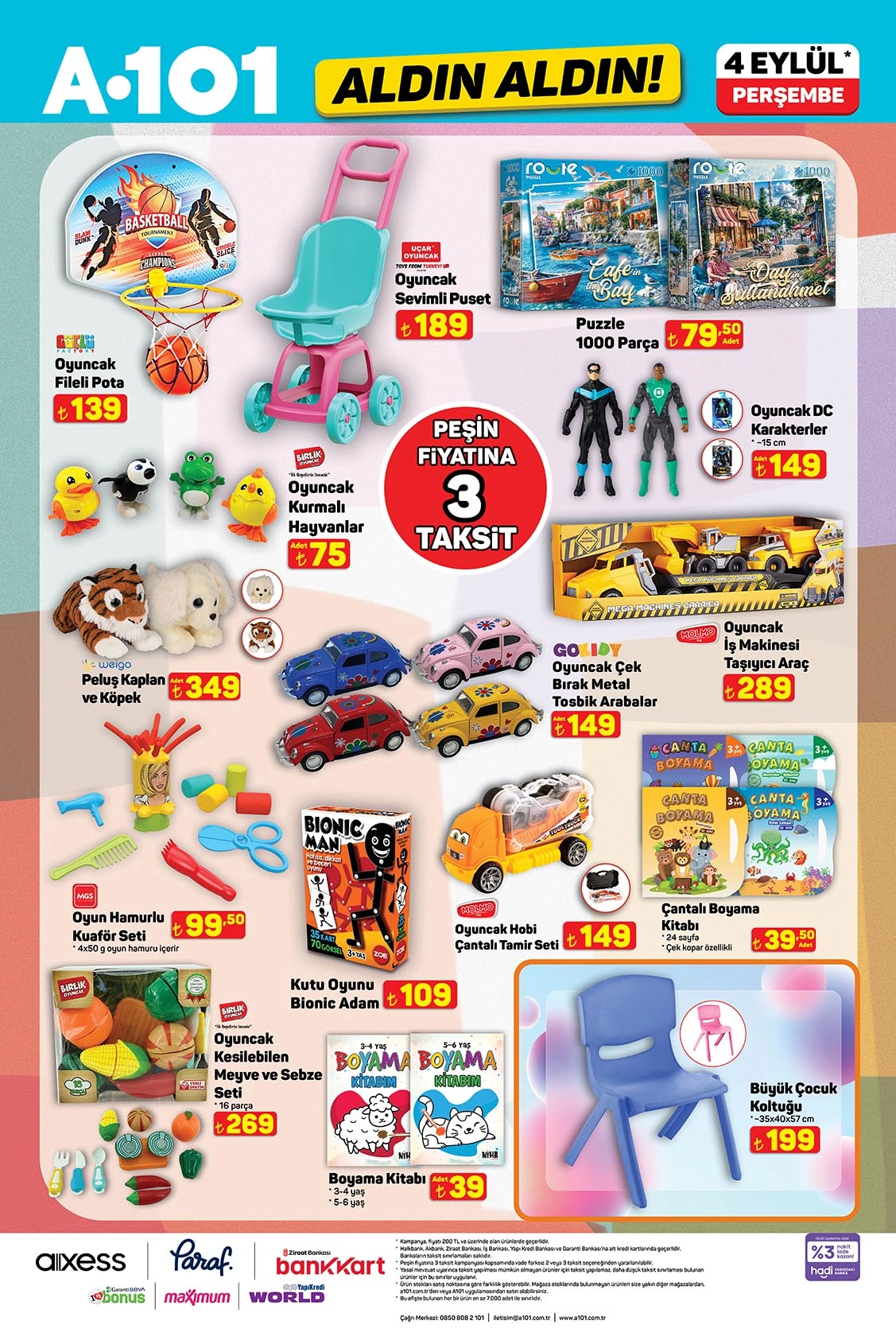 A101 4 Eylül oyuncak katalog ürünleri