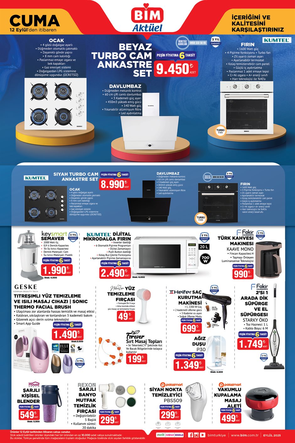 BİM aktüel ürünler ankastre set
