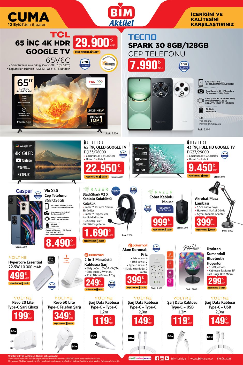 BİM aktüel katalog televizyon
