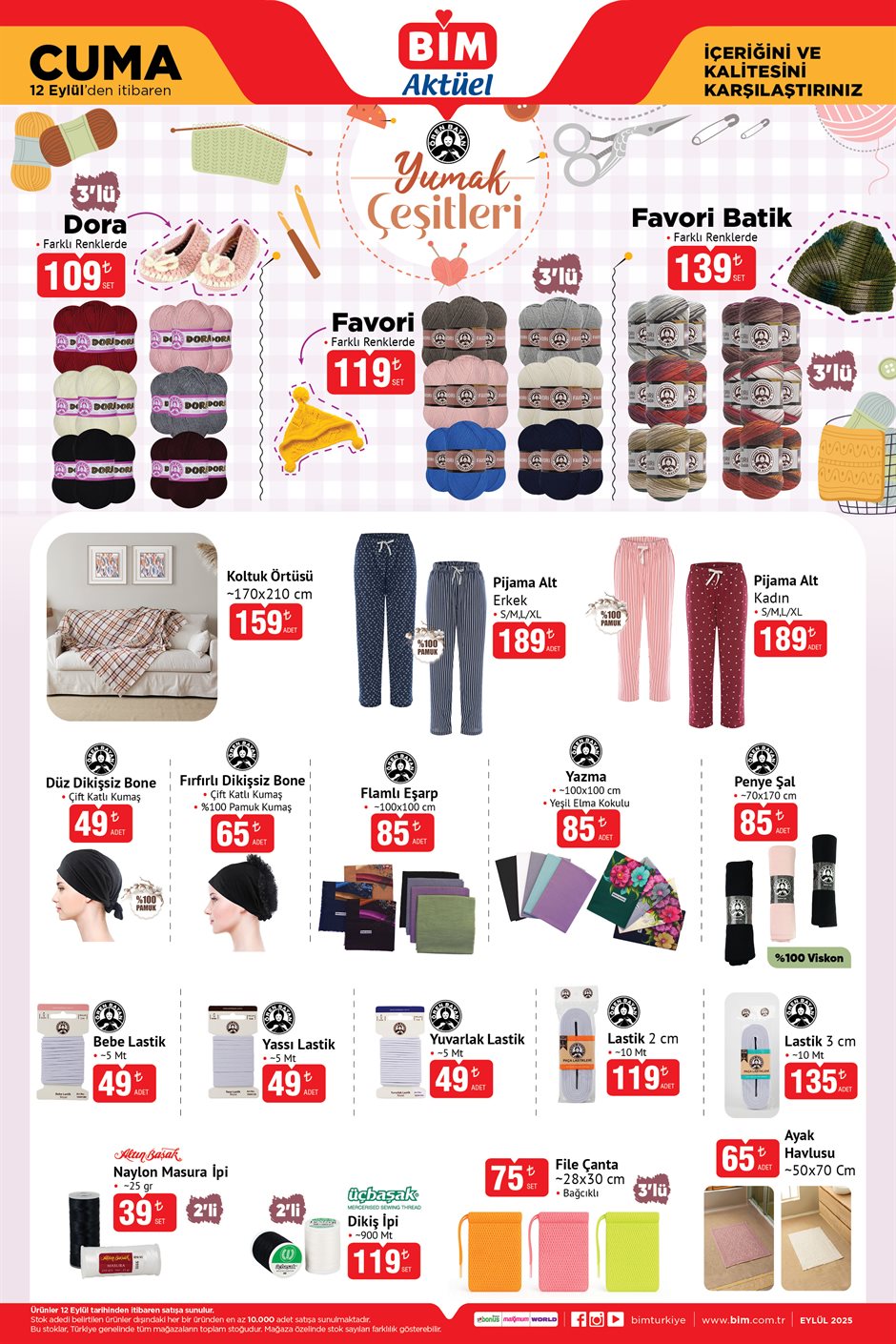 BİM 12 Eylül aktüel katalog