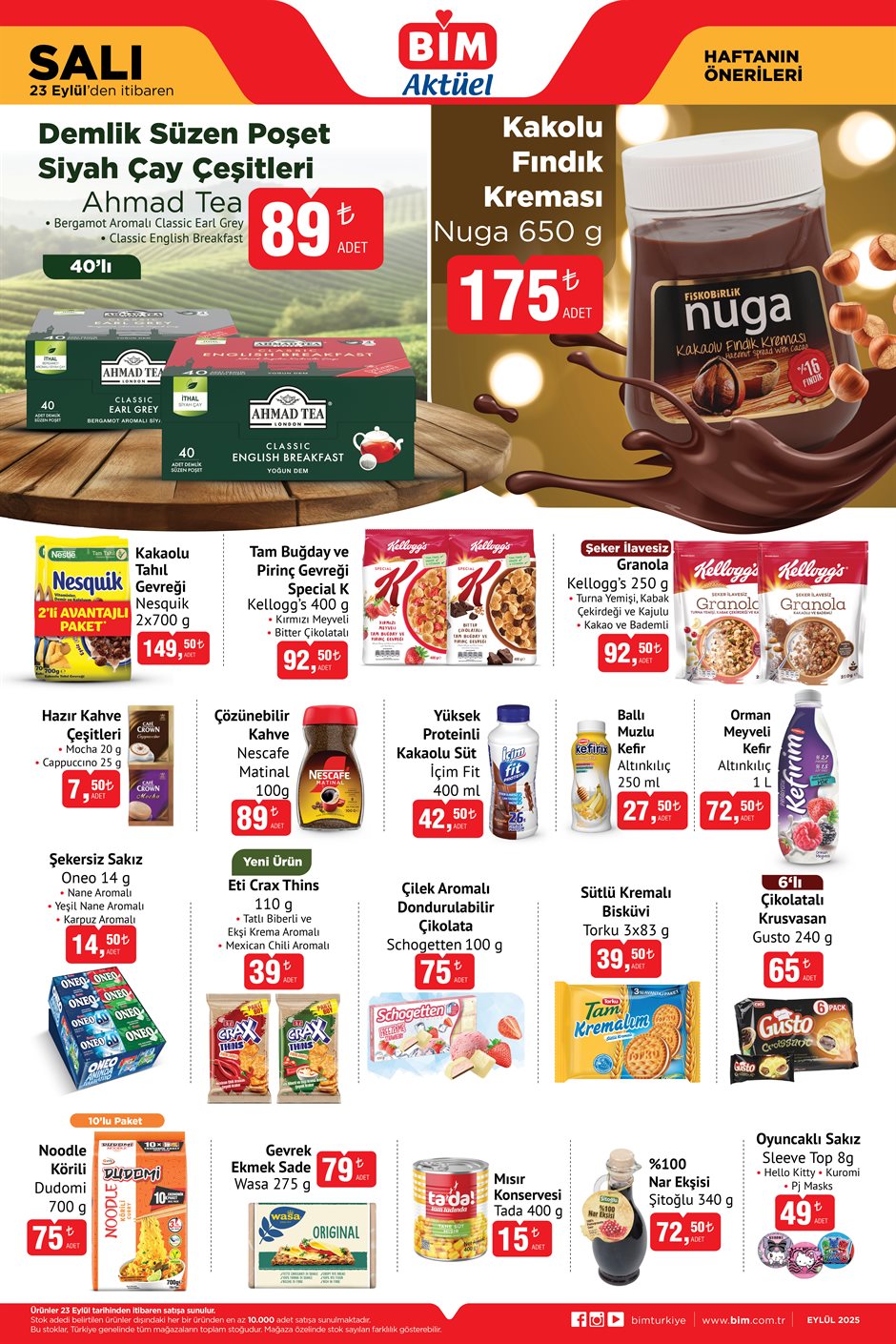 BİM 23 Eylül 2025 Aktüel Katalog