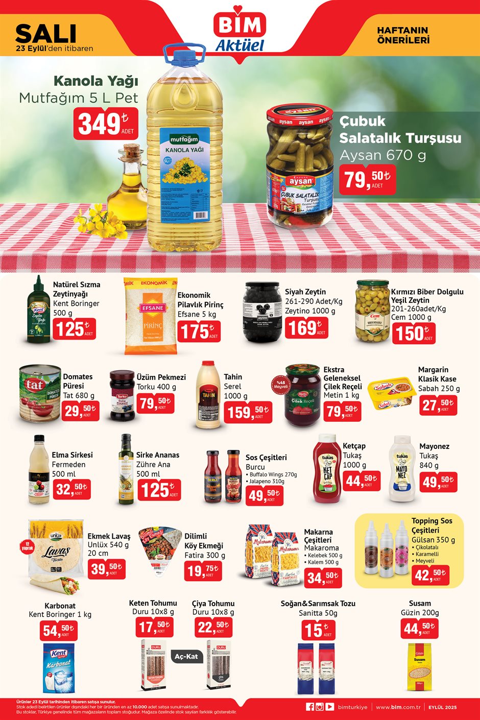 BİM 23 Eylül 2025 Aktüel Katalog