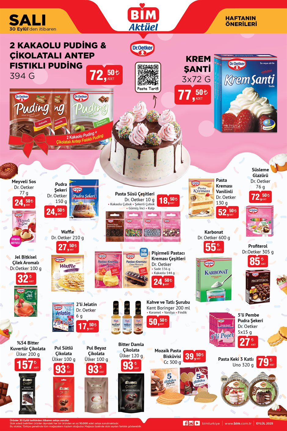 30 eylül BİM pasta