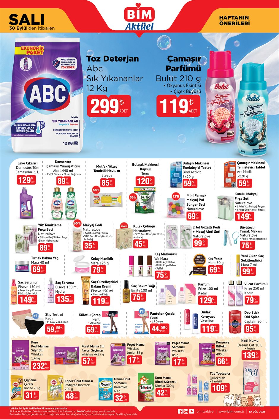 30 eylül BİM deterjan