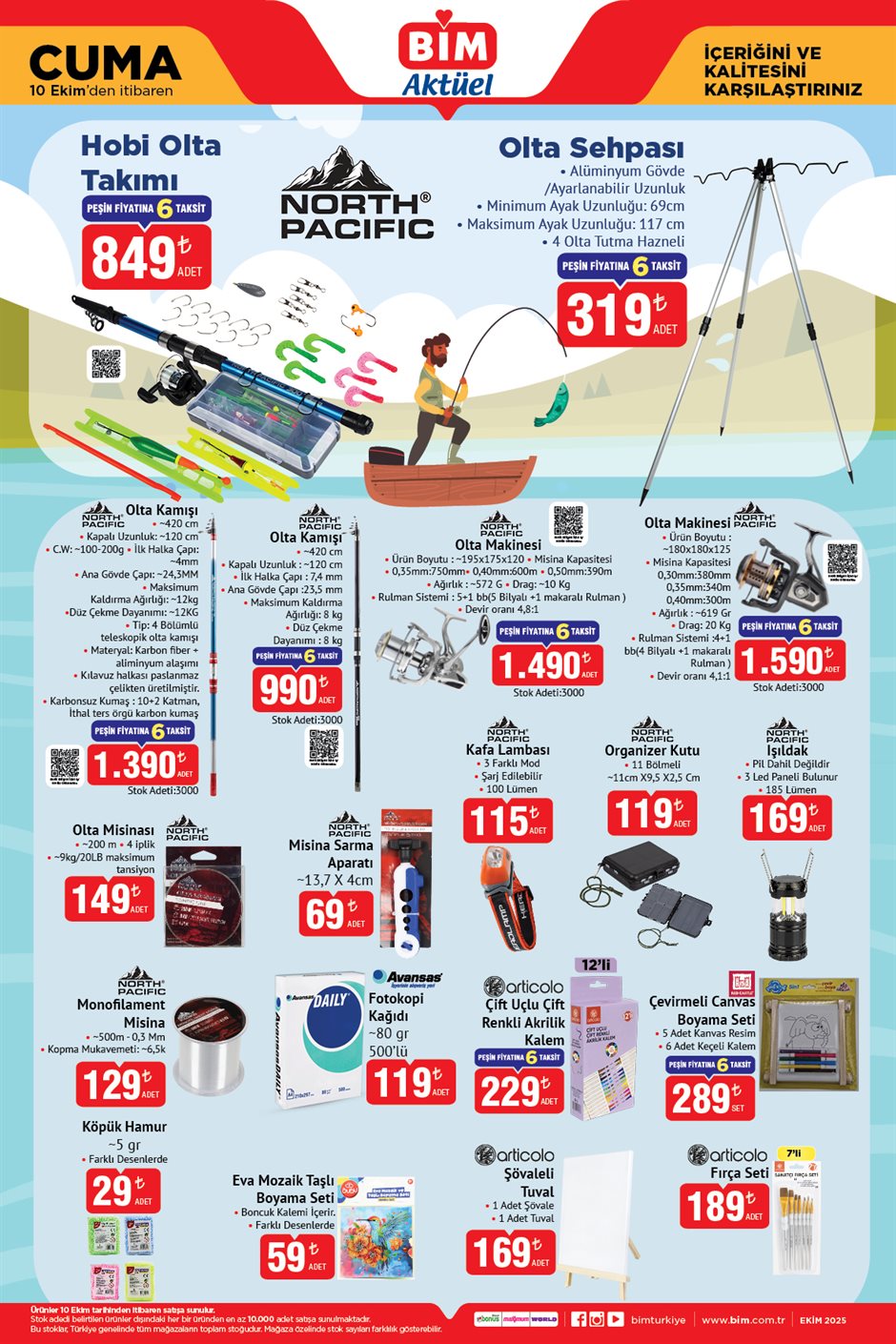 BİM 10 Ekim hobi fırsatları