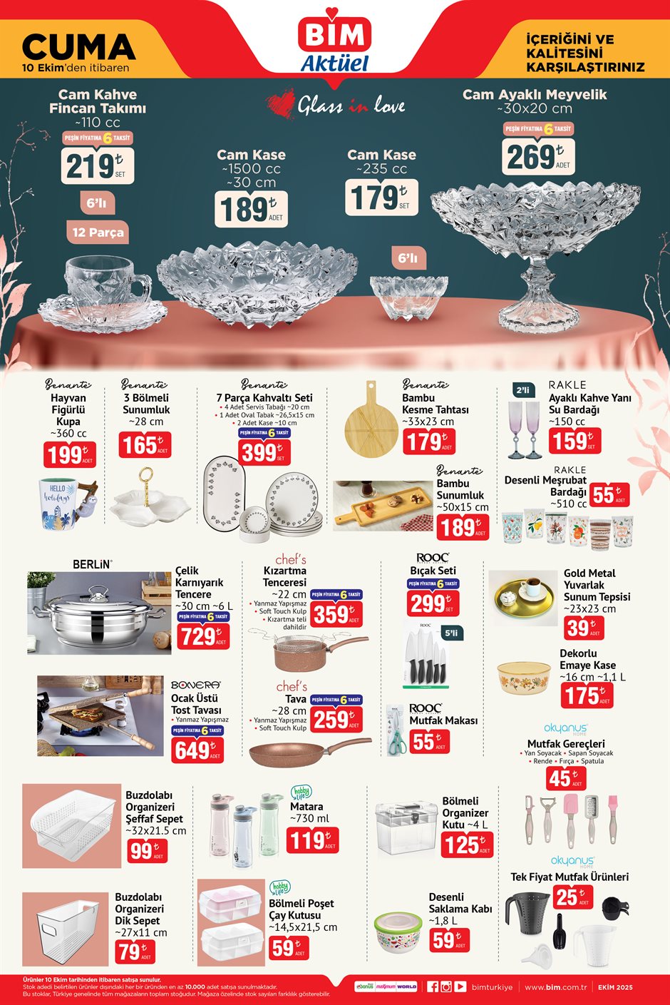 BİM 10 Ekim mutfak ürünleri fırsatı
