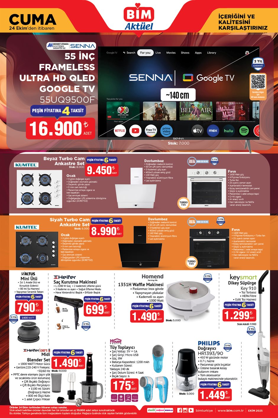 BİM 24 Ekim 2025 elektronik kampanyası