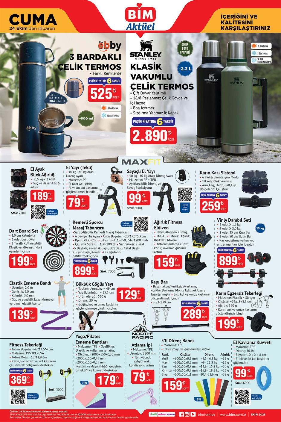 BİM 24 Ekim 2025 stanley termos