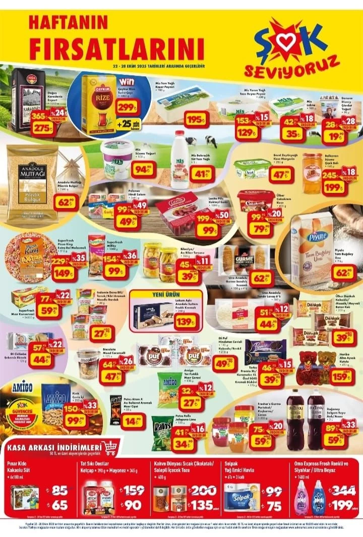 25-28 Ekim 2025 ŞOK market gıda fırsatları