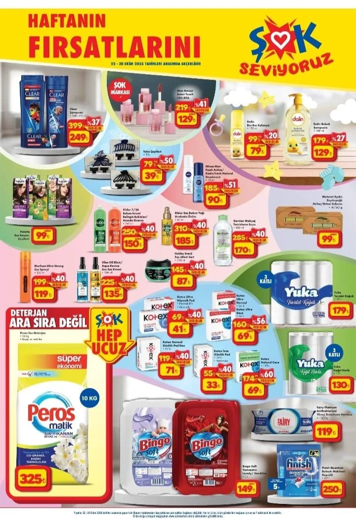 25-28 Ekim 2025 ŞOK market temizlik ürünleri