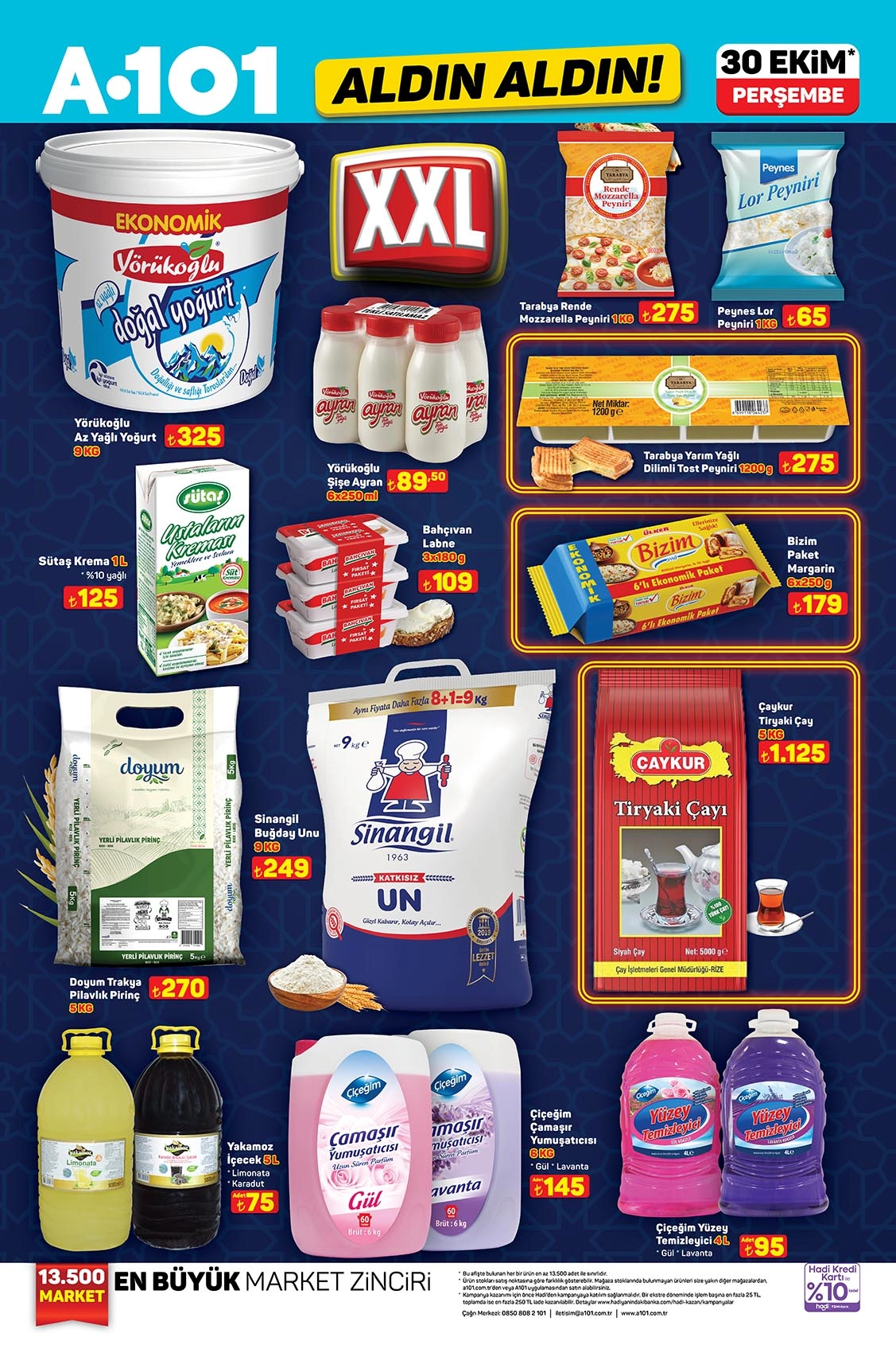 30 Ekim 2025 A101 gıda ürünleri