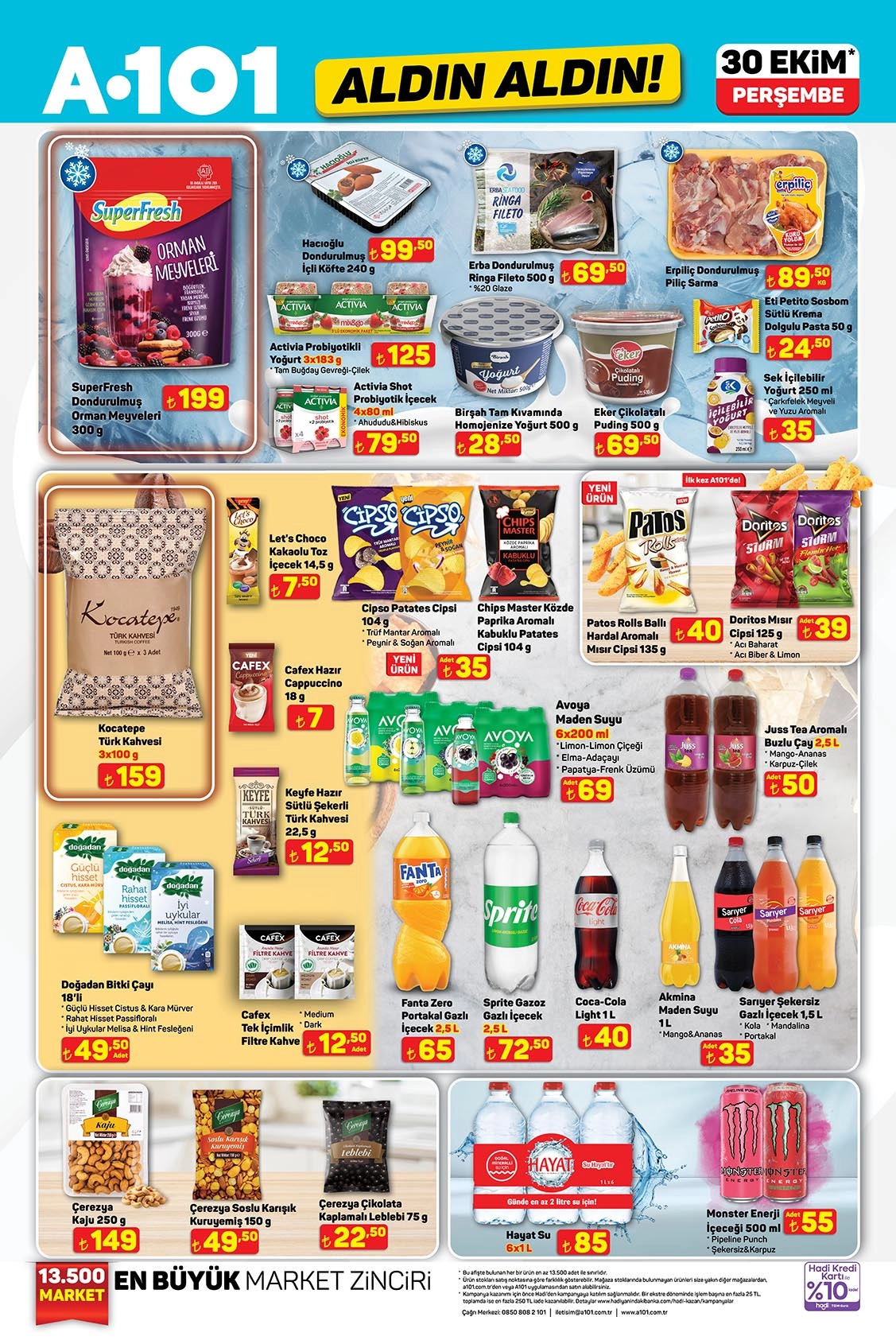 30 Ekim 2025 A101 atıştırmalık ürünleri
