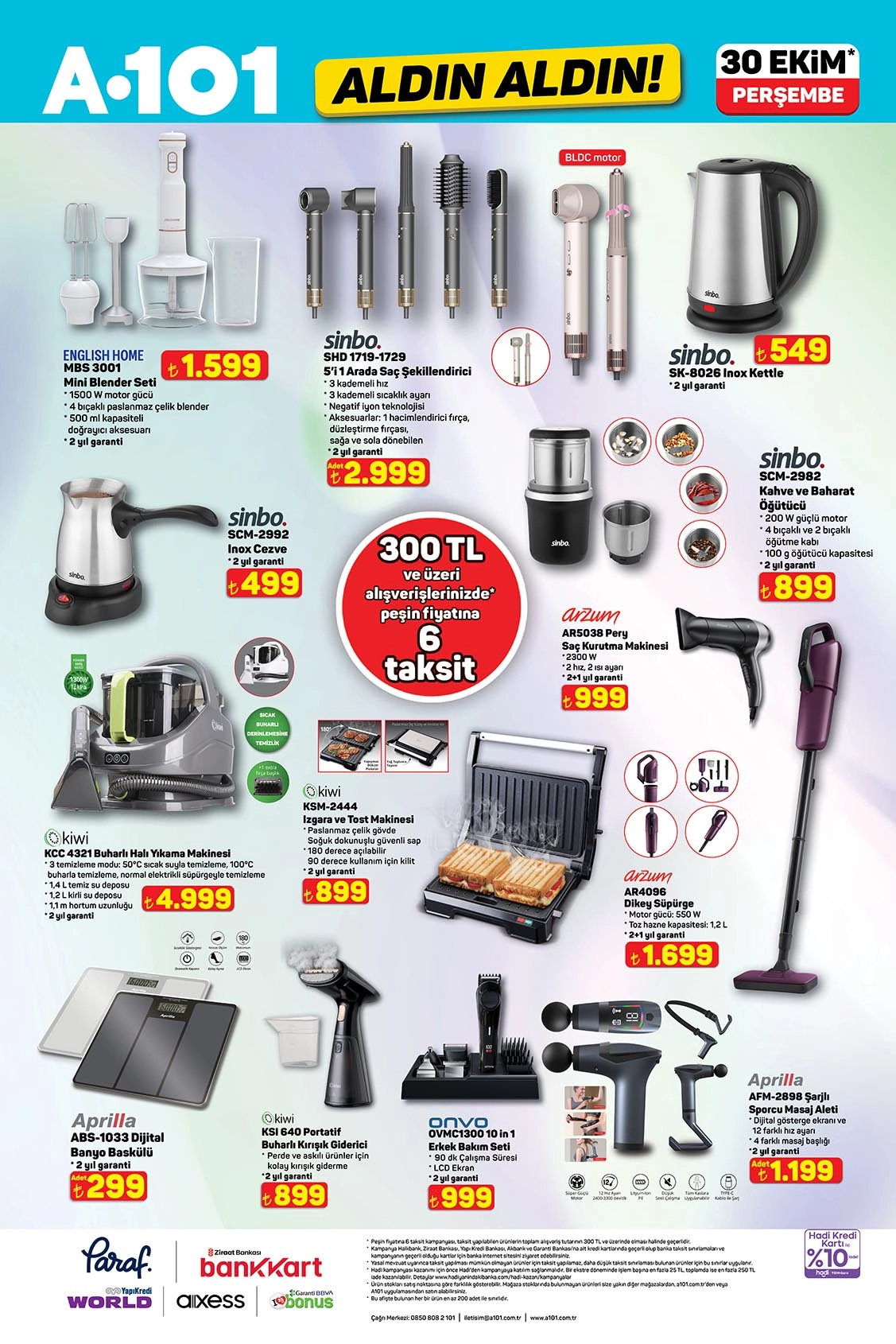 30 Ekim 2025 A101 küçük ev aletleri