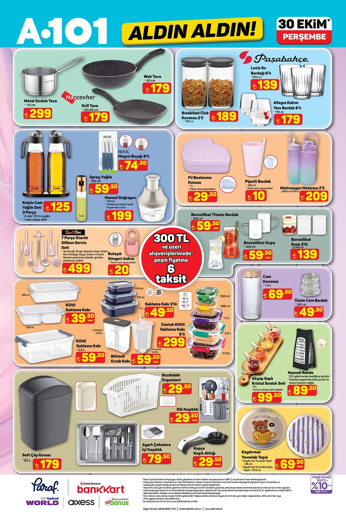 30 Ekim 2025 A101 mutfak ürünleri