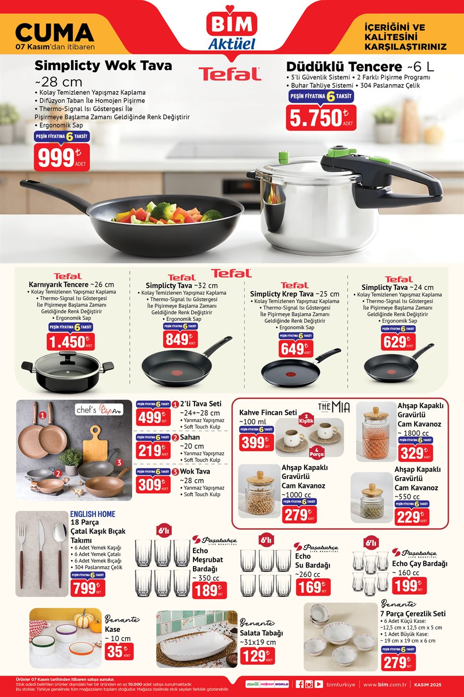 7 Kasım BİM tava tencere