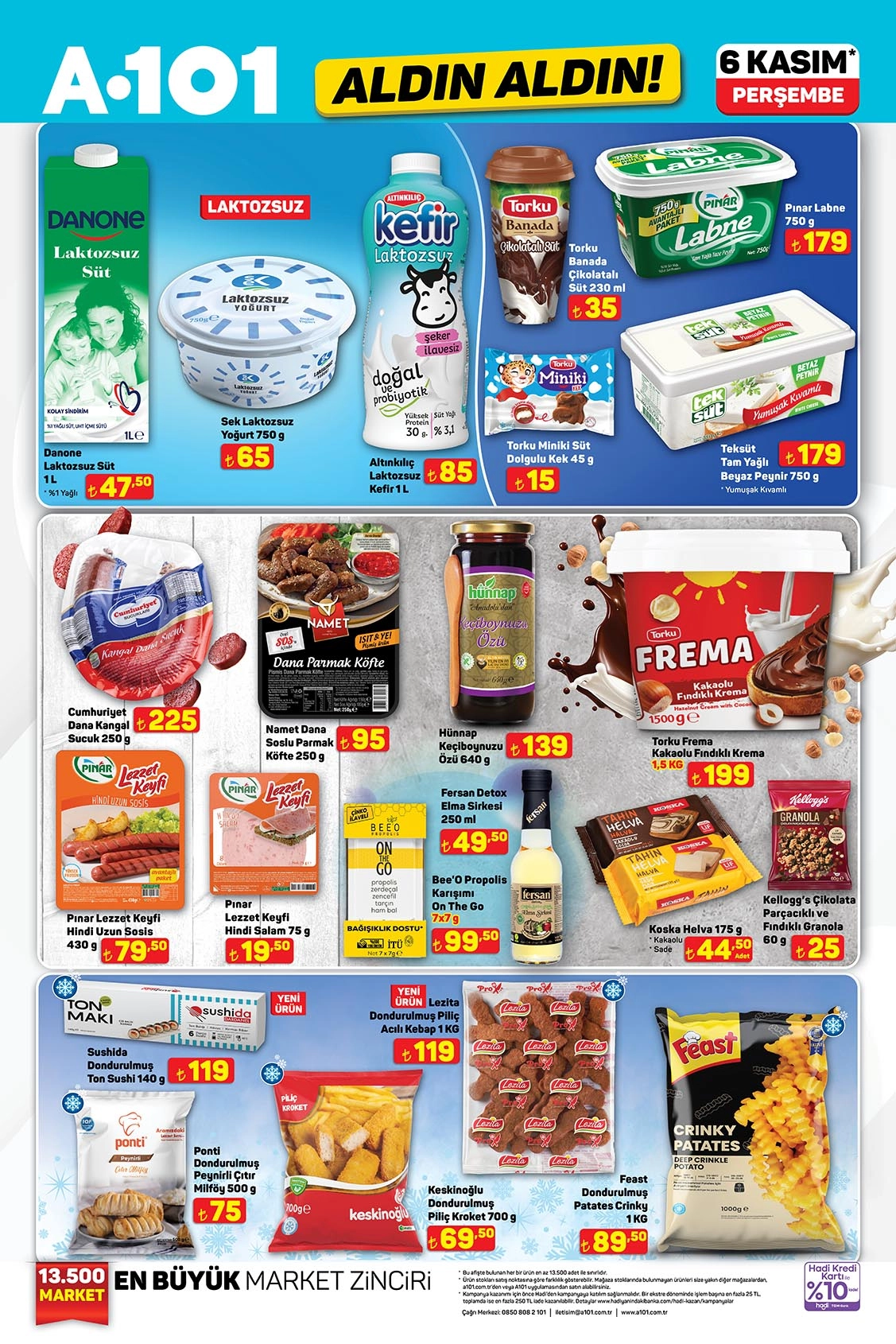 6 Kasım A101 gıda ürünleri