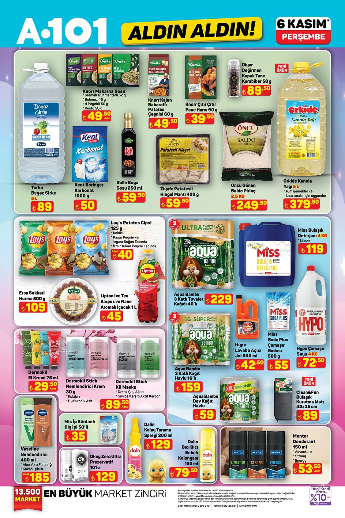 6 Kasım A101 temizlik ürünleri