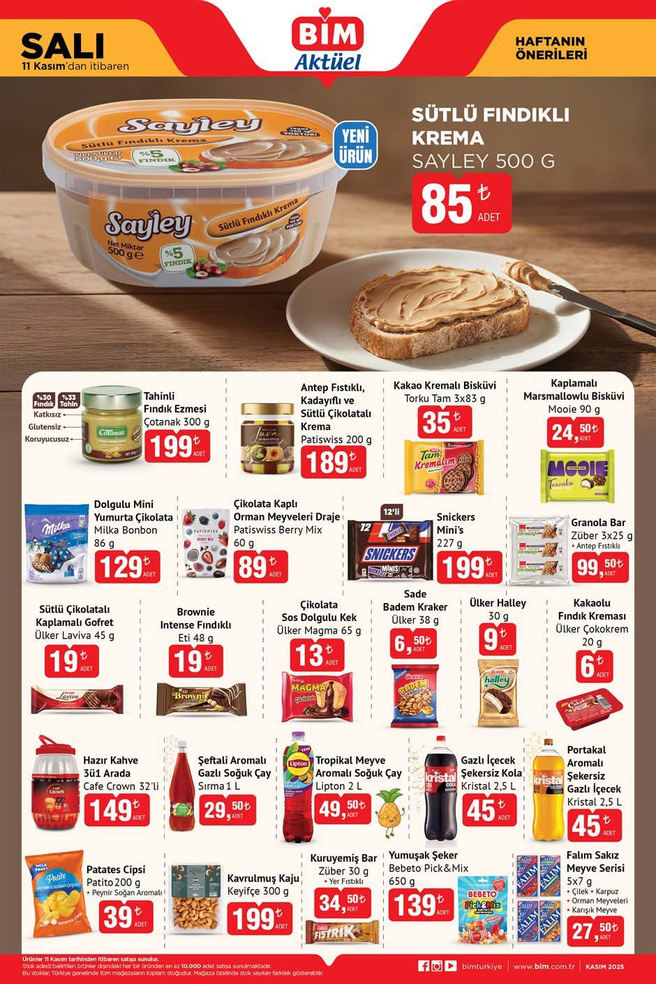 11 Kasım 2025 BİM aktüel katalog ürünleri