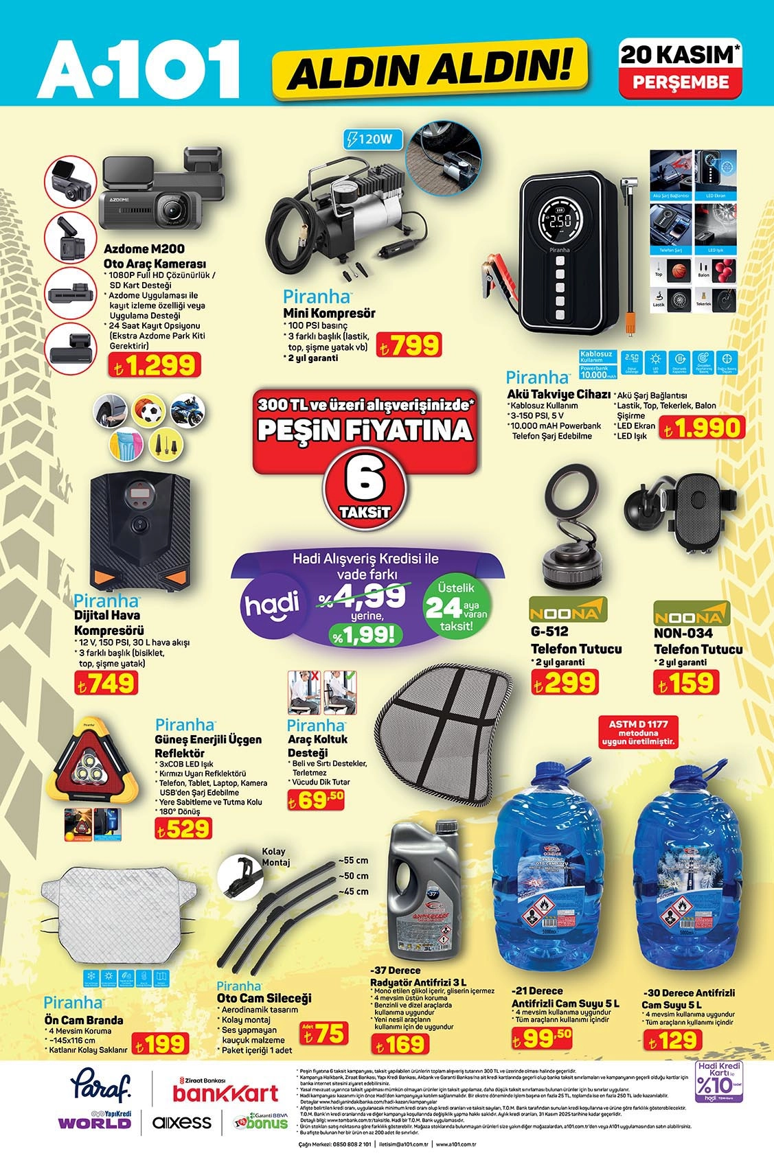 A101 araç aksesuarları