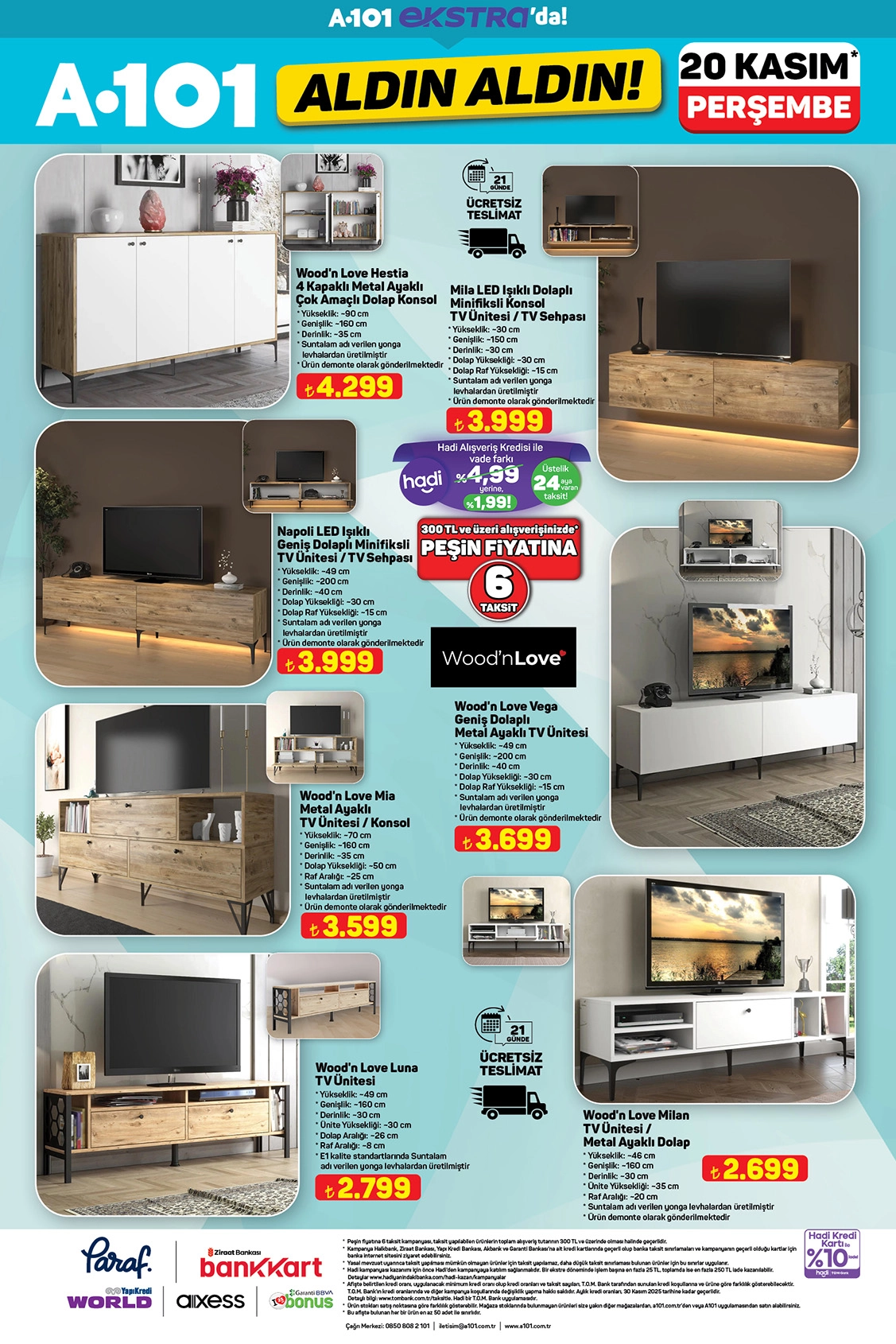 A101 TV ünitesi modelleri