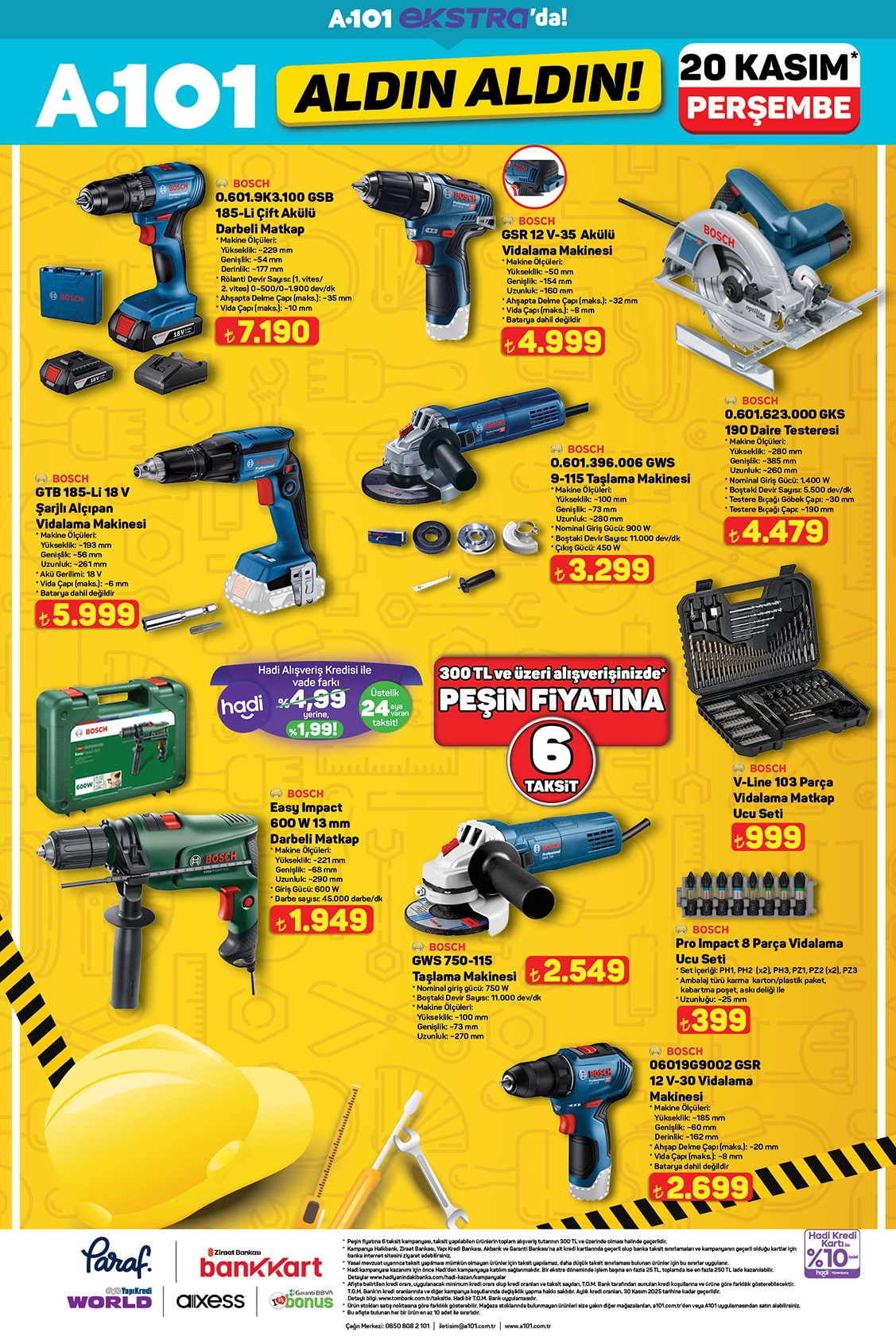 A101 hırdavat ürünleri