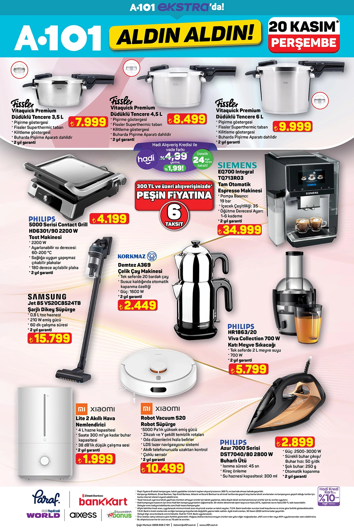 A101 elektrikli ev ürünleri