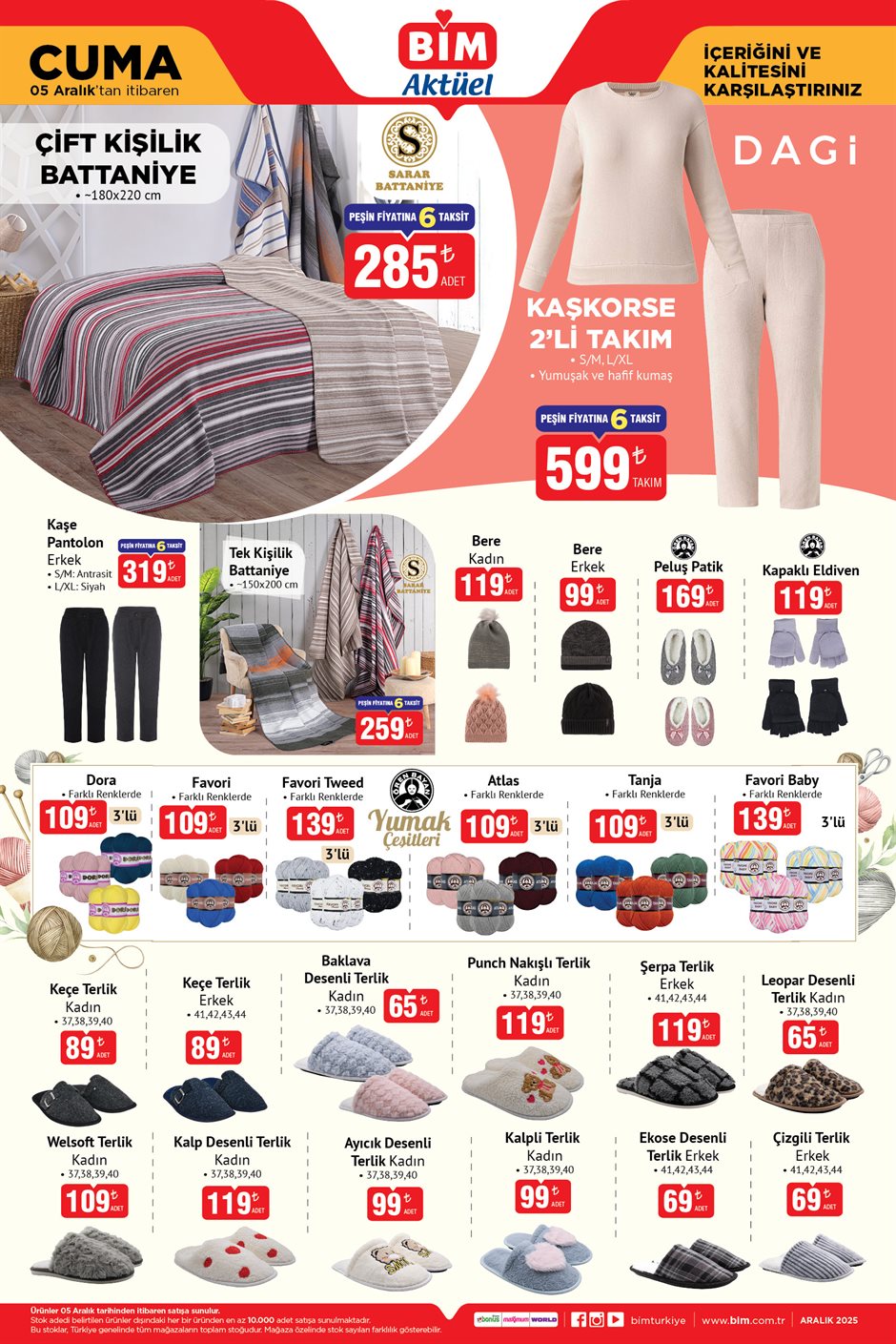 bim aktüel katalog 2-5 aralık giyim