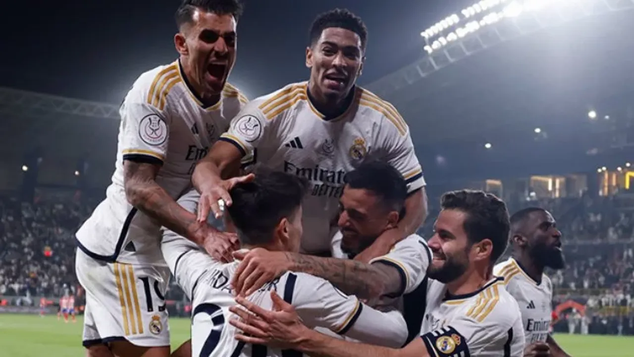 Real Madrid futbolcularının Celta Vigo maçı öncesi arşiv görüntüsü.