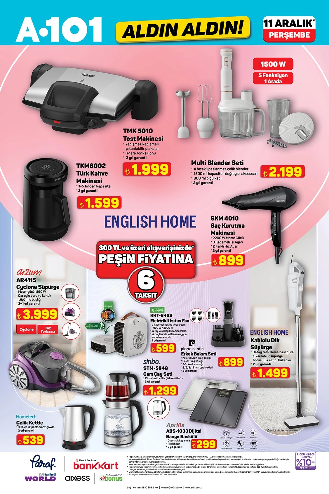 a101 11 aralik 2025 aktüel katalog kücük ev aletleri