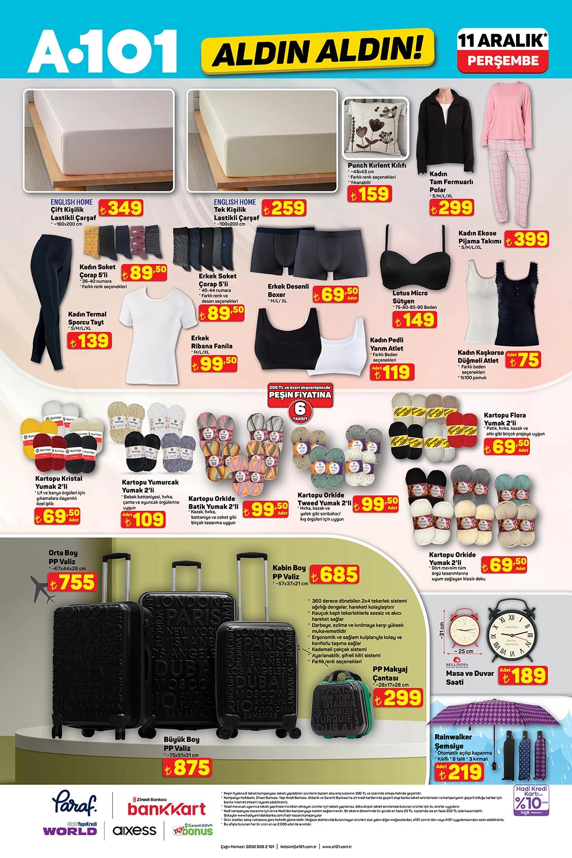 a101 11 aralik 2025 aktuel katalog tekstil