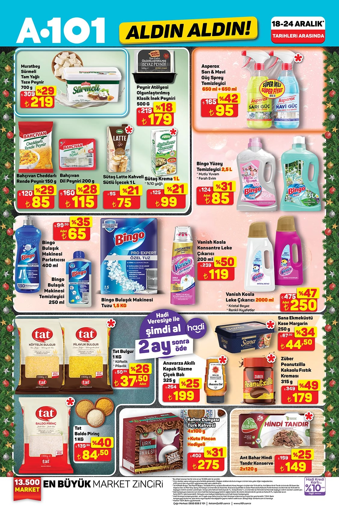 A101 18 Aralık 2025 Aldın Aldın aktüel gıda ürünleri kataloğu