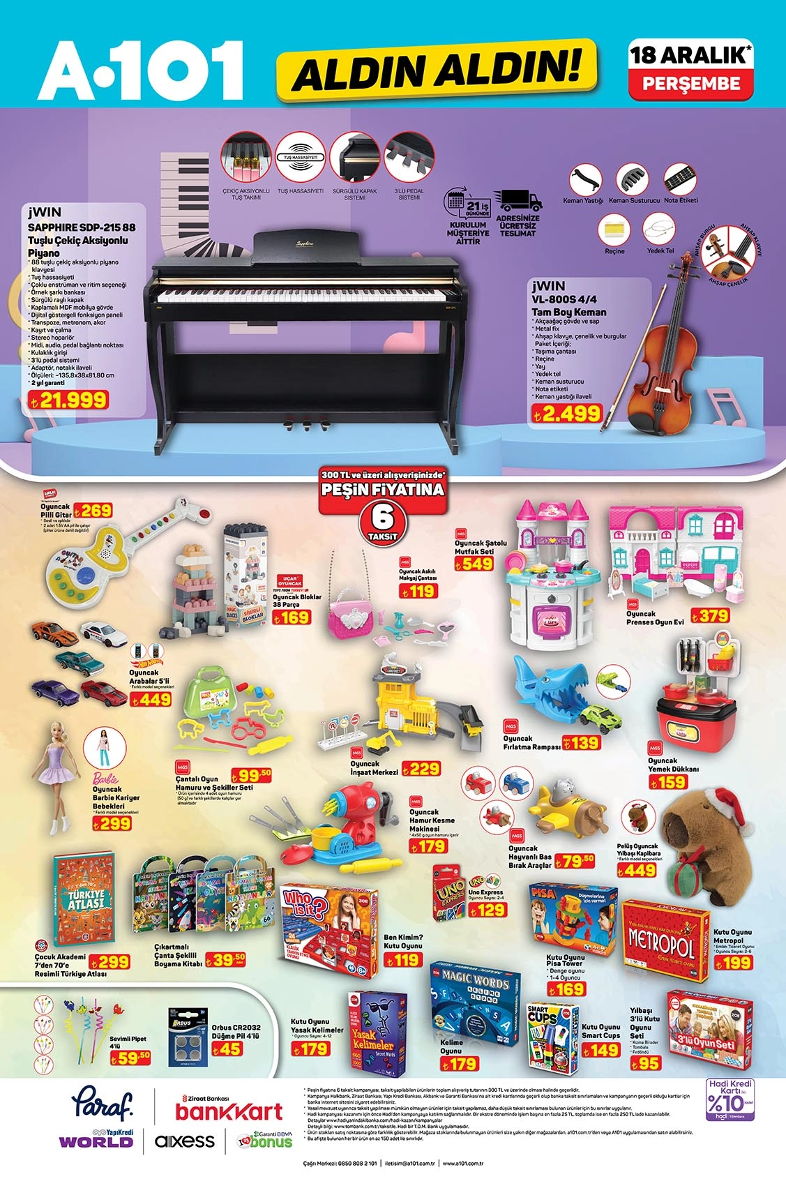 A101 18 Aralık Aldın Aldın aktüel tekstil ve kişisel ürünler