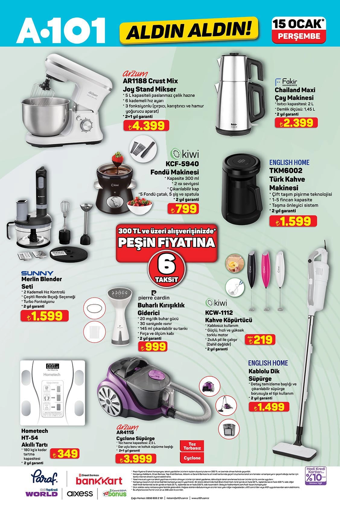 A101 küçük ev aletleri aktüel katalog