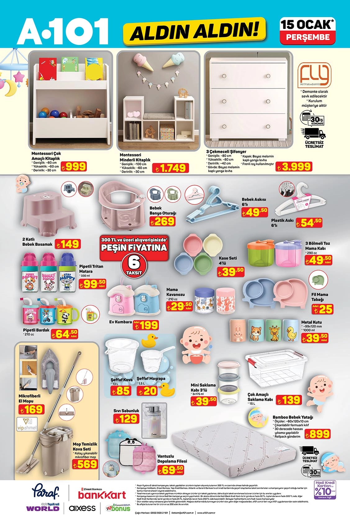 A101 aktüel katalog 15 Ocak ev ürünleri