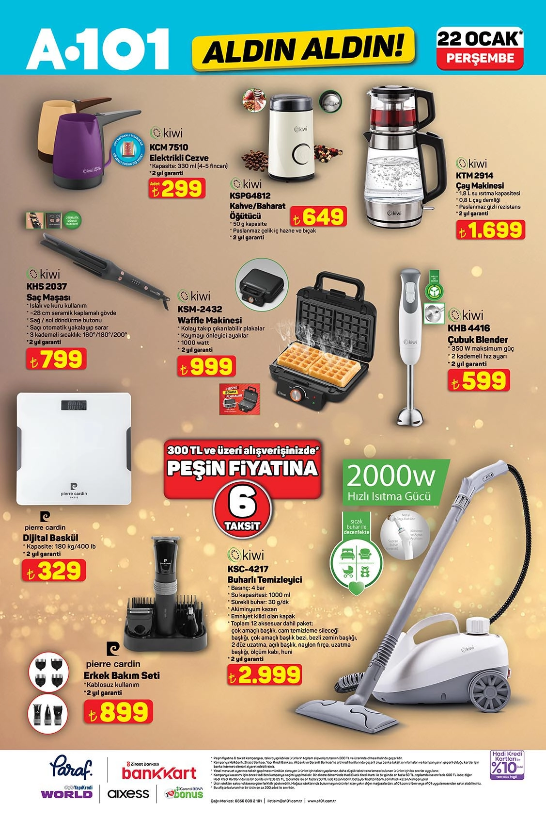 A101 22 Ocak küçük ev aletleri