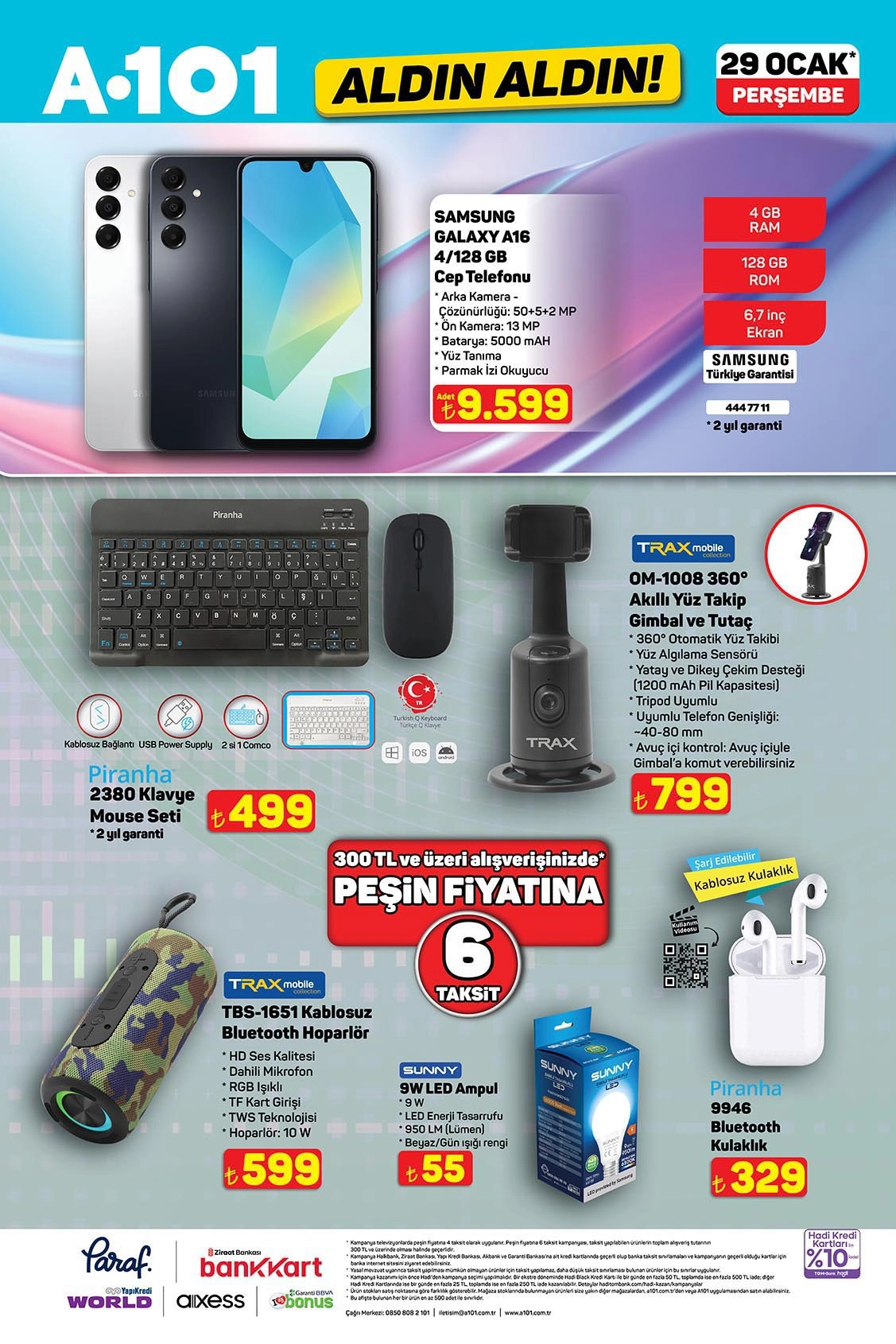 A101 29 Ocak Samsung Galaxy A16 cep telefonu fiyatı