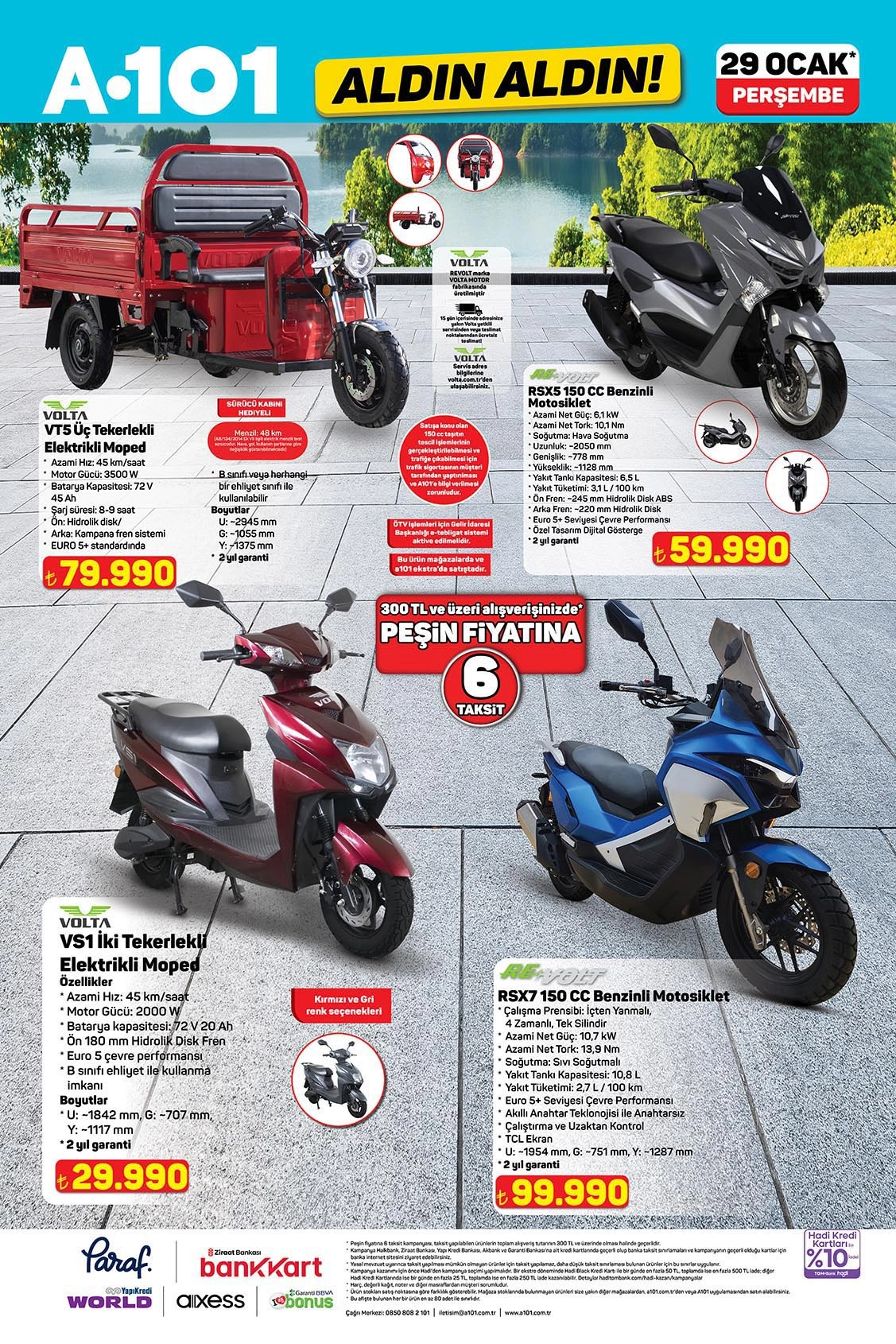 A101 elektrikli moped ve motosiklet fiyatları