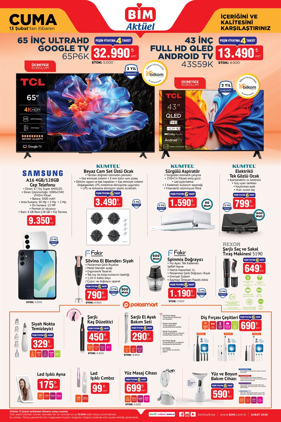 BİM aktüel katalogta televizyon ve elektronik ürün indirimleri.
