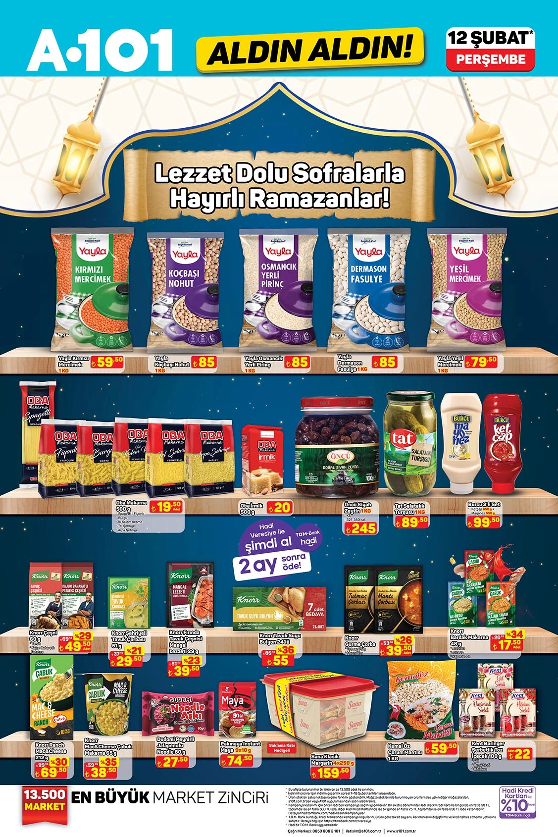 A101 aktüel gıda ürünleri 12 Şubat