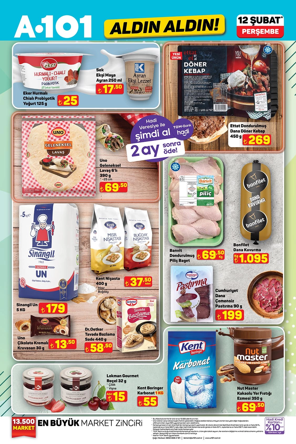 A101 et ve donuk ürünler