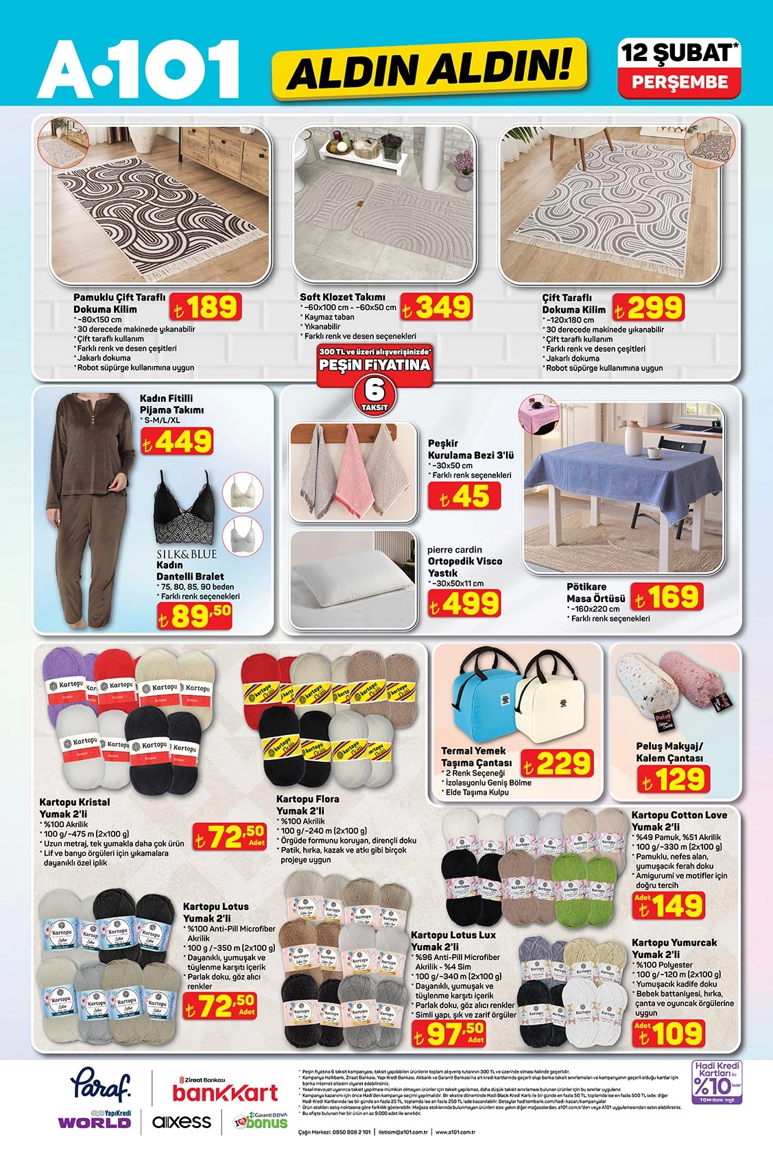 A101 tekstil ve ev ürünleri