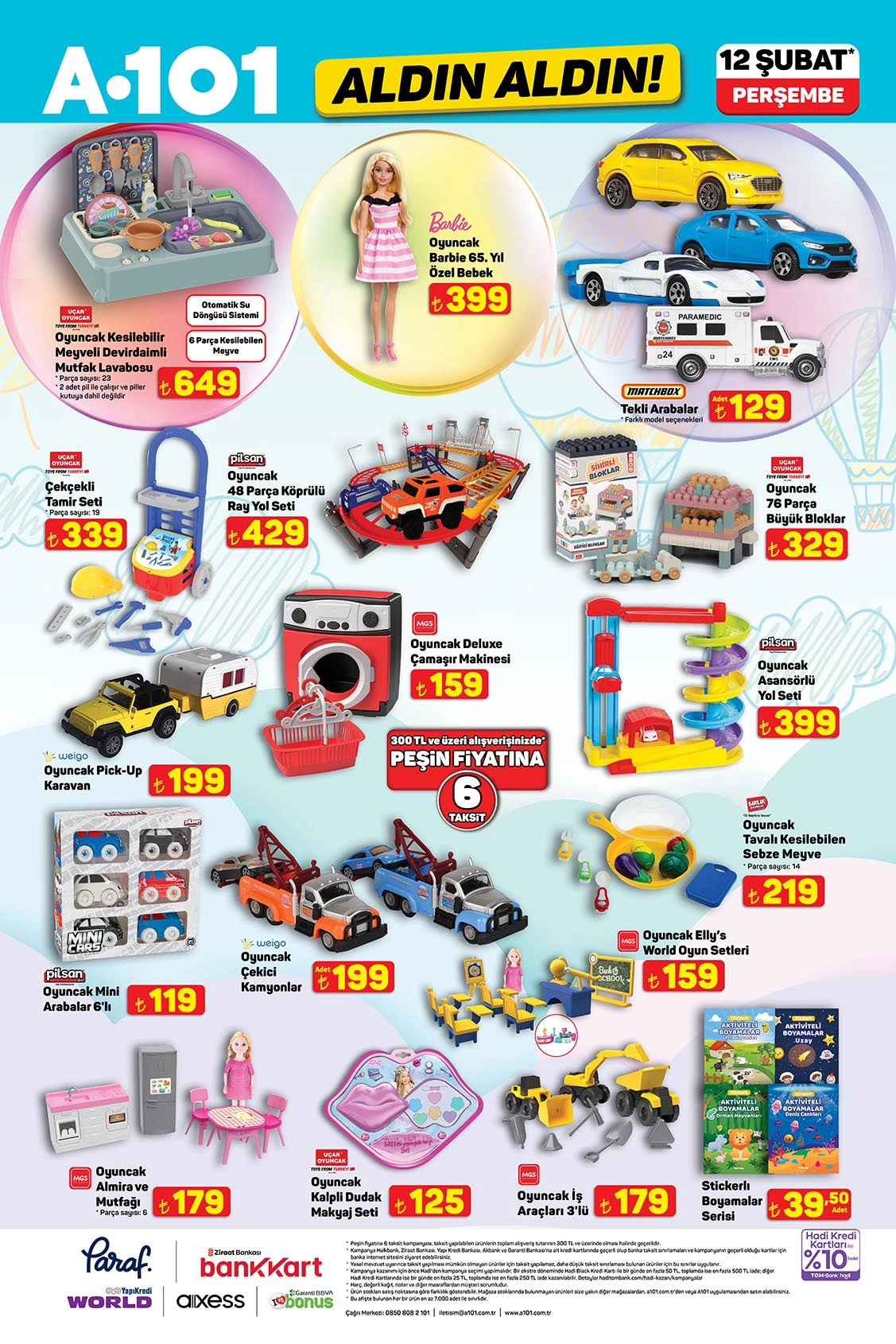 A101 oyuncak ürünleri 12 Şubat