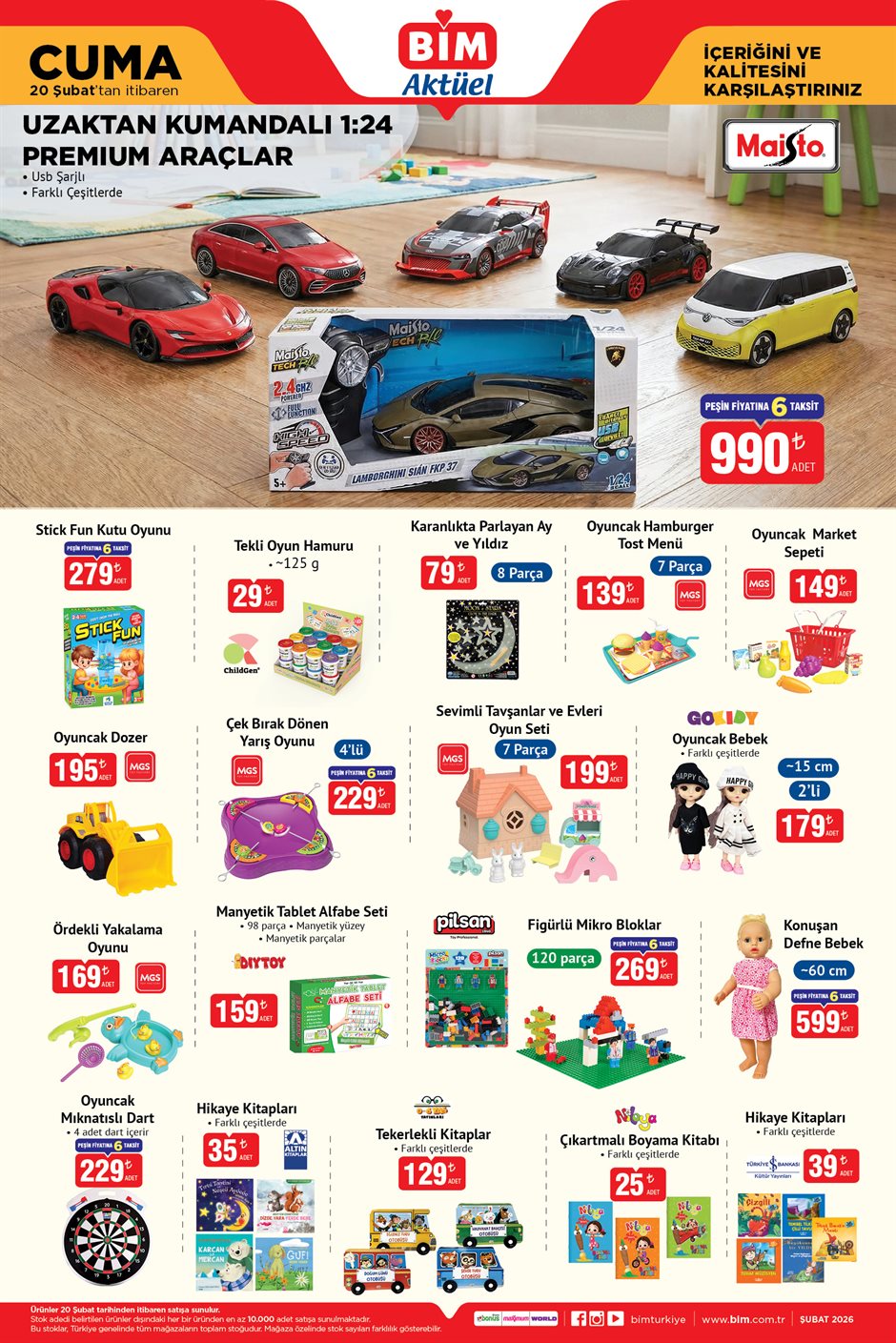 Bim aktüel katalog 20 şubat 2026 cuma oyuncaklar