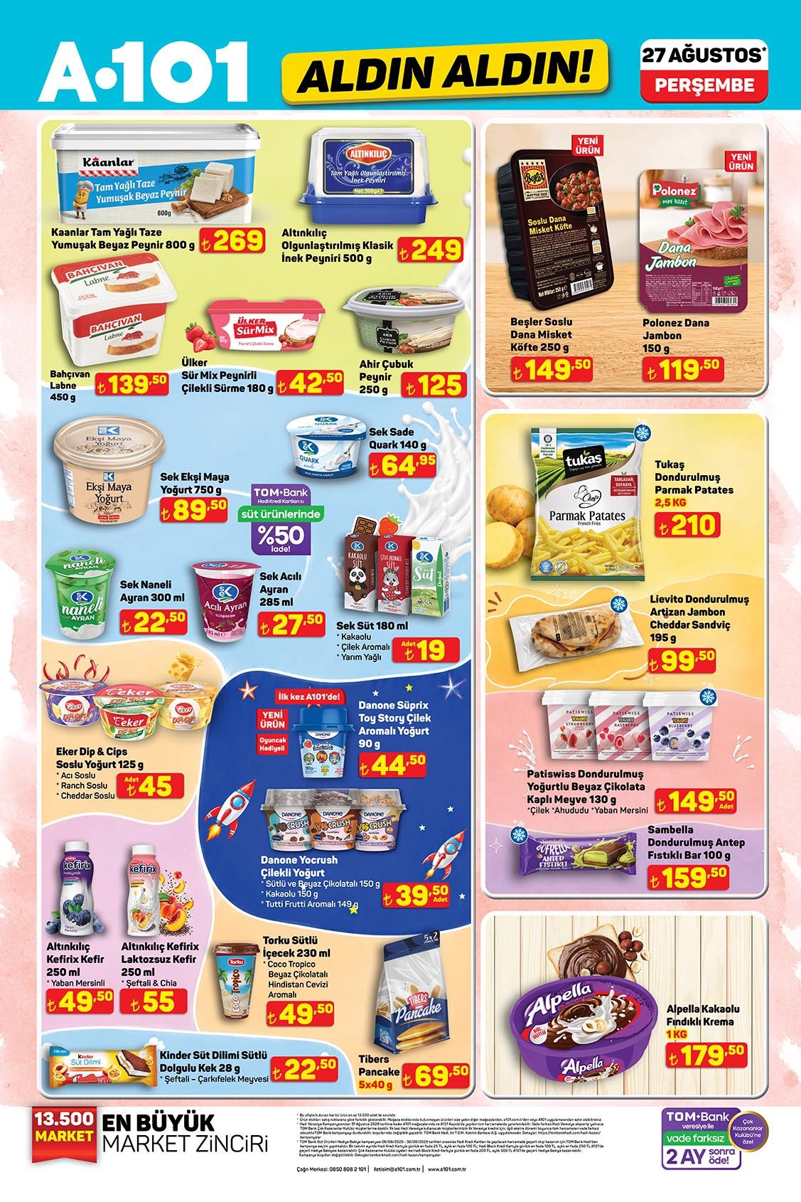 A101 27 Ağustos gıda ürünleri