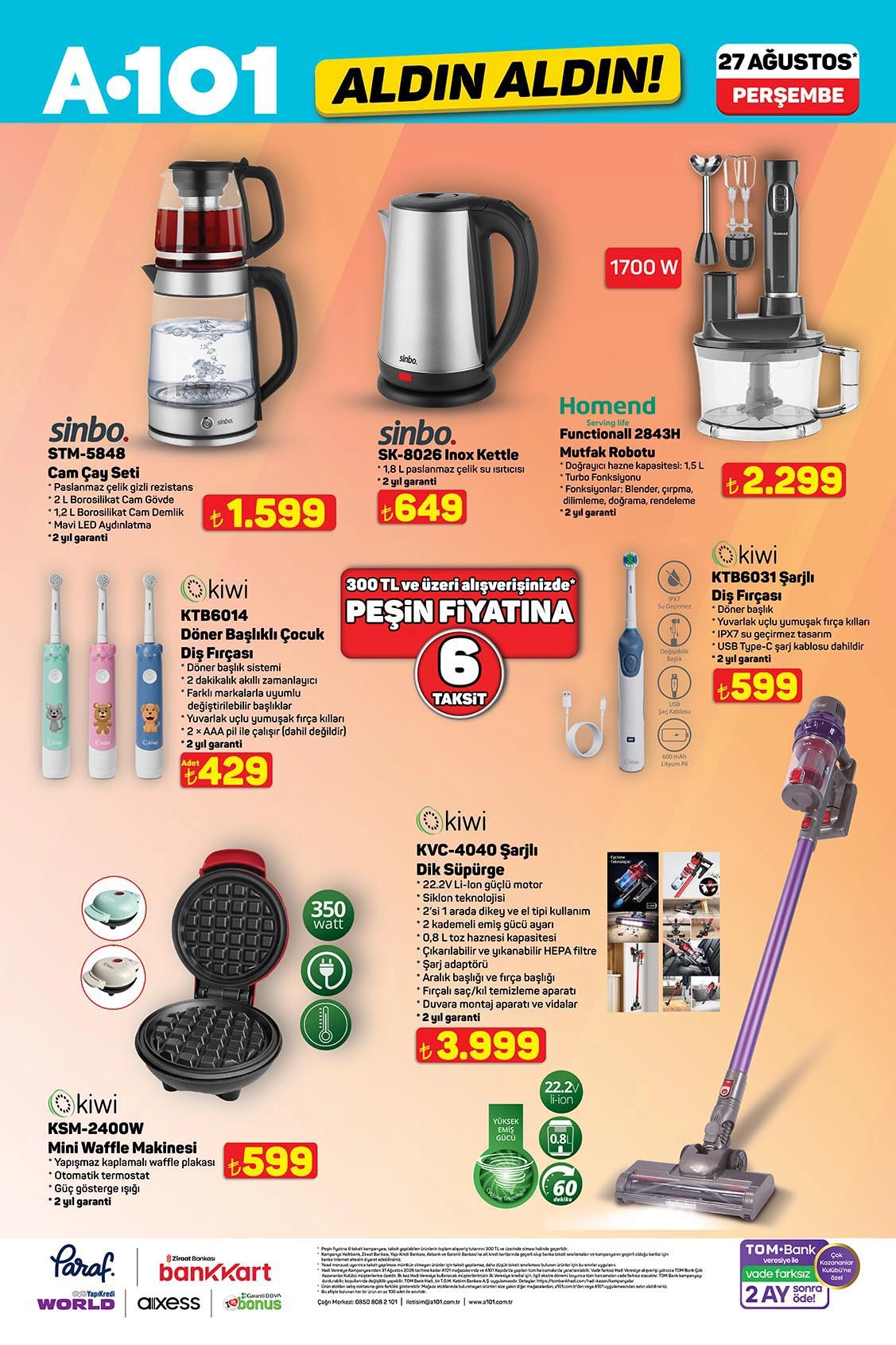 A101 27 Ağustos küçük ev aletleri