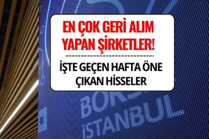Borsada Geçen Hafta En Çok Geri Alım Yapan Şirketler Belli Oldu